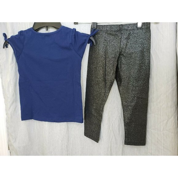 Tough Skins We Will Make A Difference Girls M 5/6 Sparkle Foil Shirt & Pants Set - Picture 7 of 12